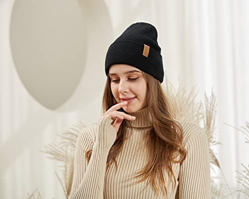 Lmlalml 2pcs Feonie Womens Hat Warm Soft Soft Ladies Winter Hat Unissex Sãoie com alojamento