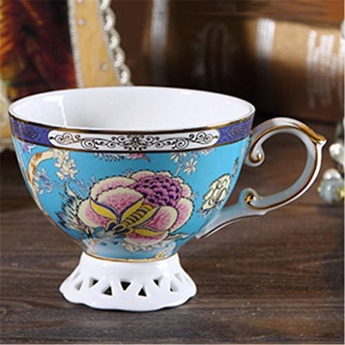 Sxnbh Coffee Cup Style European Bone China Copo da xícara doméstico Cup de cerâmica Conjunto de chá da tarde britânica Conjunto de chá