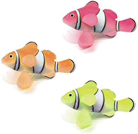 Comok 3pcs Aquário Decortion, ornamento de peixe -palhaço falso de silicone e aquário Decoração de tanques de peixes,