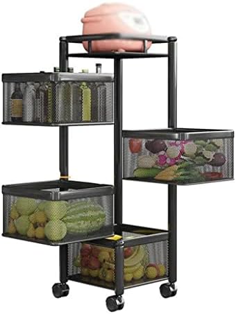 Czdyuf multi-camada de cozinha rack rack rack vegetal e cesta de frutas bonde rack de armazenamento de cozinha multifuncional