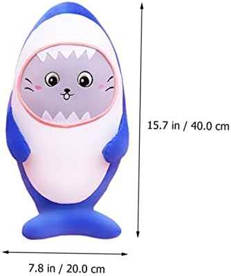 Toyvian 1pc tubarão de pelúcia de pelúcia brinquedos de animais de oceano brinquedos de pelúcia de pelúcia bichos de pelúcia estatueta