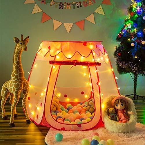 Crayline Pop Up Princess Tent com Star Light, Toys para um presente de aniversário de menina de 1 ano, Ball Pit for Babies, Toddlers