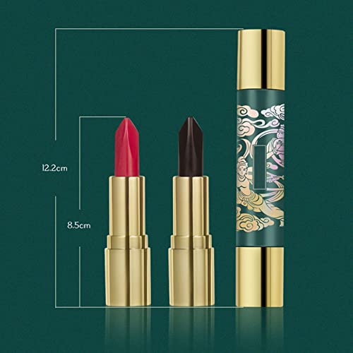 Xiahium Sexpot Lipstick 6 em 1 batom impermeável exclusivo design de tubo duplo de cabeça dupla Dunhuang Mural Padrão