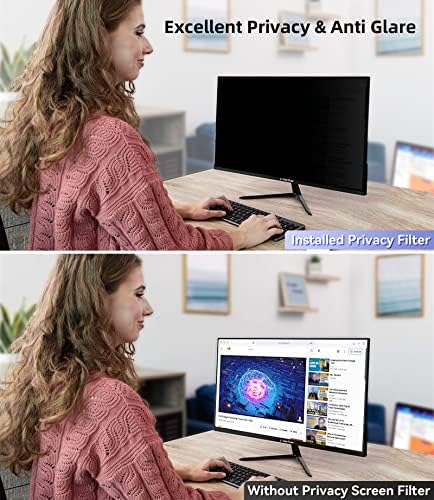 Filtro de tela de privacidade do computador de 27 polegadas para o monitor de 16: 9 Widescreen, proteção removível para proteção