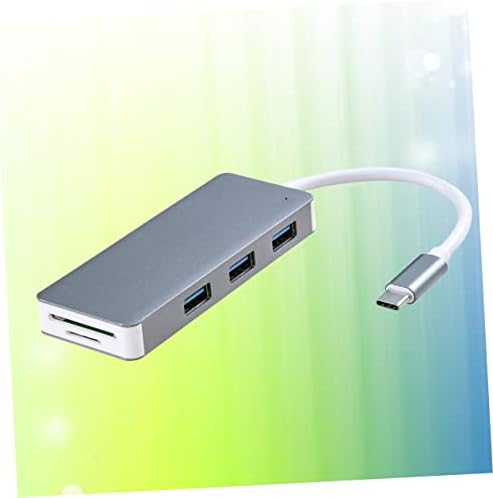 Adaptador de energia Mobestech 5 1 Hub Tipo -C -Porta Interface Fast Single In Data Portas USB Transferência de conector cinza