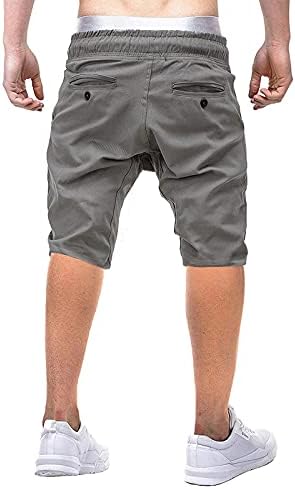 Shorts de cor sólidos casuais de Firero masculino elástico de cintura elástica do verão shorts de carga esportiva leve