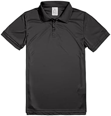 Dasawamedh Men's Quick Dry Golf Camisa de camisa de pólo de manga curta e longa de umidade