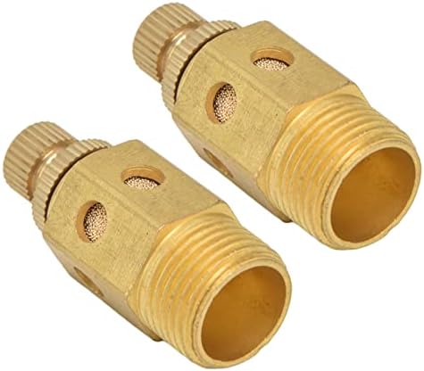 2pcs Air Silenciador de escape de ar silenciador de ruído pneumático Fluxo de ar ajustável Acessórios de cilindro de ar silenciador